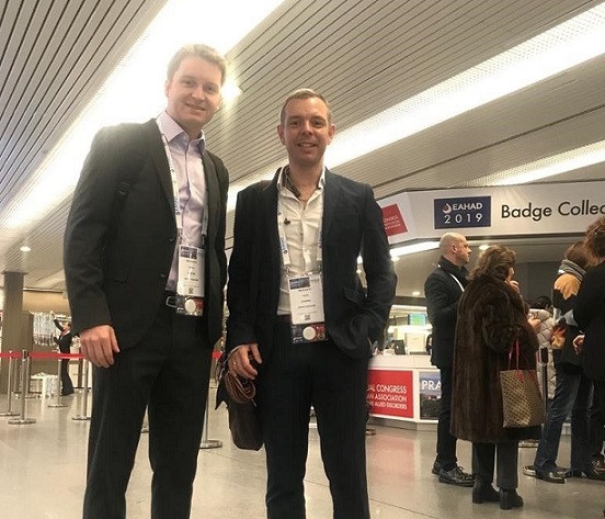 Antony Martin, Senior Health Economist and Jamie O'Hara CEO at EAHAD 2019 in Prague